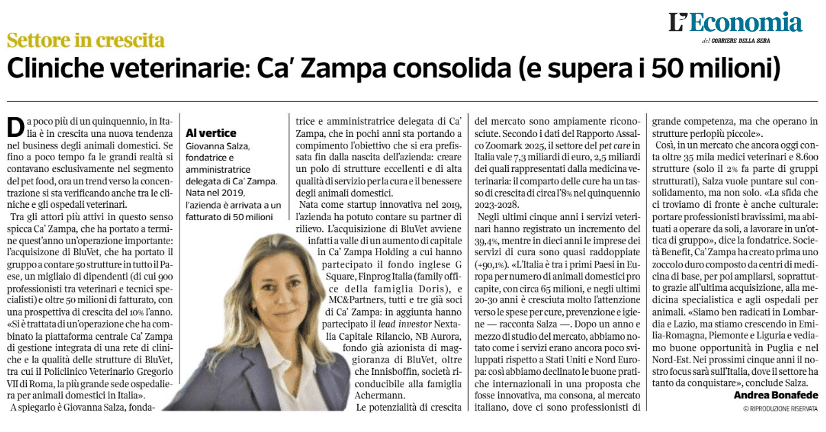 intervista giovanna salza l'economia corriere della sera